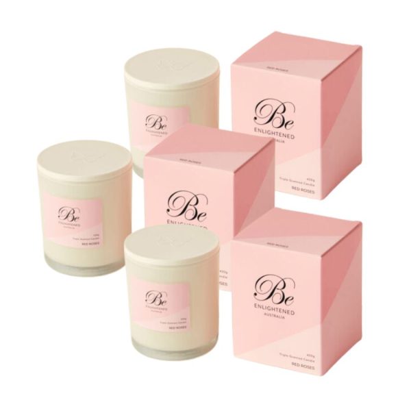 Red Roses Be Enlightened Petite Scented Candle 3 Pk. (25hrs)