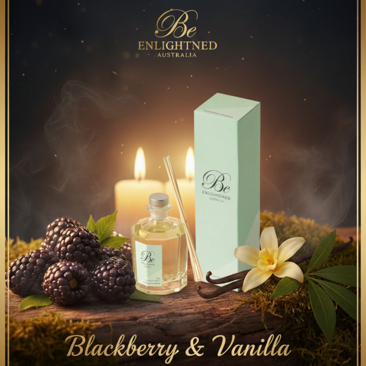 Blackberry & Vanilla Be Enlightened Elegant Triple Scented Diffuser 280ml